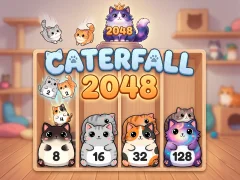 Leikur Caterfall 2048 á netinu