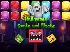 Leikur Halloween Snake and Blocks á netinu