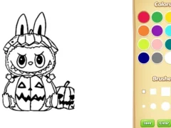 Leikur Halloween Labubu Coloring & Drawing Game á netinu