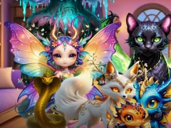 Leikur Mysterious Familiars Enchanted Bestiary á netinu