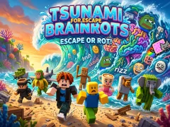 Leikur Tsunami For Escape Brainrots á netinu
