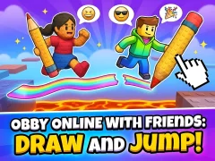Leikur Obby online with friends: Draw and Jump! á netinu