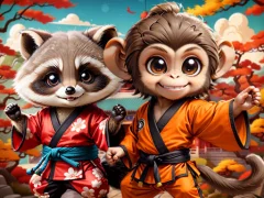 Leikur Kung-Fu Little Animals á netinu