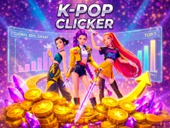 Leikur K-pop. Clicker á netinu