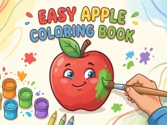 Leikur Easy Apple Coloring Book á netinu