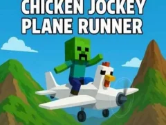 Leikur Chicken Jockey Plane Runner á netinu