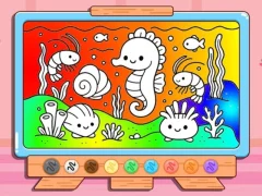 Leikur Coloring Book: Kawaii Sea Animals á netinu