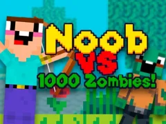 Leikur Noob vs 1000 Zombies á netinu