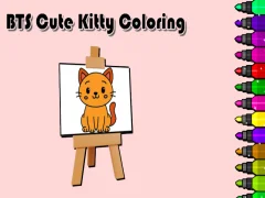 Leikur BTS Cute Kitty Coloring á netinu