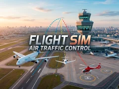 Leikur Flight Sim Air Traffic control á netinu