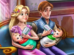 Leikur Rapunzel Twins Family Day á netinu