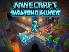 Leikur Minecraft Diamond Miner á netinu