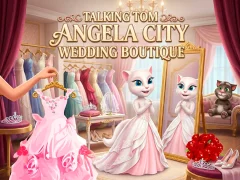 Leikur Talking Tom Angela City Wedding Boutique á netinu