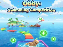 Leikur Obby: Swimming competition á netinu