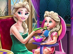 Leikur Ice Queen Toddler Feed á netinu