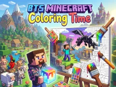 Leikur BTS Minecraft Coloring Time á netinu