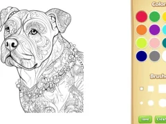 Leikur Dog Coloring Book for Adults á netinu