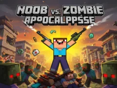 Leikur Noob vs Zombie Apocalypse á netinu