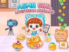 Leikur ASMR Girl: Livestream Mukbang á netinu