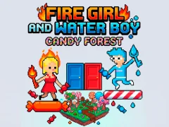 Leikur Fire Girl and Water Boy Candy Forest á netinu