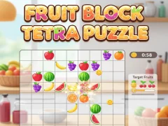Leikur Fruit Block Tetra Puzzle á netinu