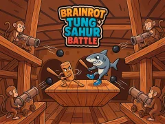 Leikur Brainrot Tung Sahur Battle á netinu