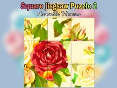 Leikur Square jigsaw Puzzle 2  Assemble Flowers á netinu