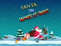 Leikur Santa On Wheelie Bike á netinu
