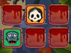 Leikur Halloween Faces Memory á netinu