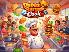 Leikur Papas Burger Cook á netinu
