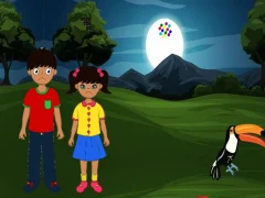 Leikur Siblings Escape From Dark Forest á netinu