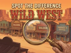Leikur Spot The Difference Wild West á netinu