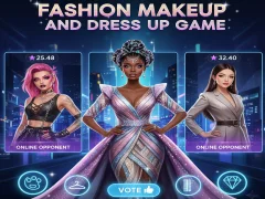 Leikur Fashion Makeup And Dress Up Game á netinu