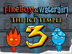 Leikur Fireboy and Watergirl 3 - The Ice Temple á netinu
