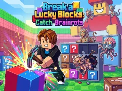 Leikur Break a Lucky Blocks: Catch Brainrots á netinu