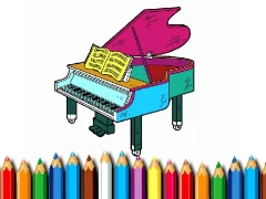 Leikur Back To School: Piano Coloring Book á netinu