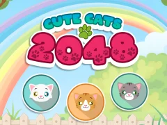 Leikur Cute Cats 2048 á netinu