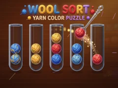 Leikur Wool Sort Yarn Color Puzzle á netinu