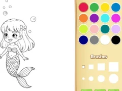 Leikur Mermaid Coloring Book For Kids á netinu