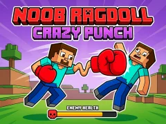 Leikur Noob Ragdoll: Crazy Punch á netinu