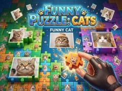 Leikur Funny Puzzle: Cats á netinu