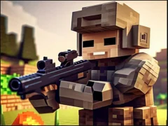 Leikur Pixel Village Battle 3D.io á netinu