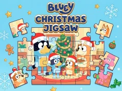 Leikur Bluey Christmas Jigsaw á netinu