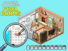 Leikur Coloring by Numbers Pixel Rooms á netinu
