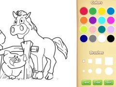 Leikur Farm Animals Coloring Book for Kids á netinu