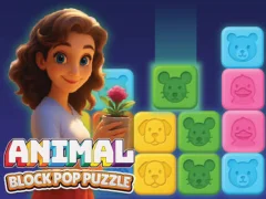 Leikur Animal Block Pop Puzzle á netinu