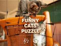 Leikur Funny Cats Puzzle á netinu