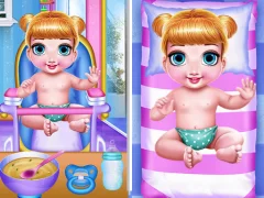 Leikur Princess New Born Twins Baby Care á netinu
