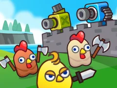 Leikur Merge Cannon: Chicken Defense á netinu