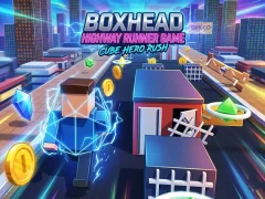Leikur Boxhead Highway Runner Game á netinu